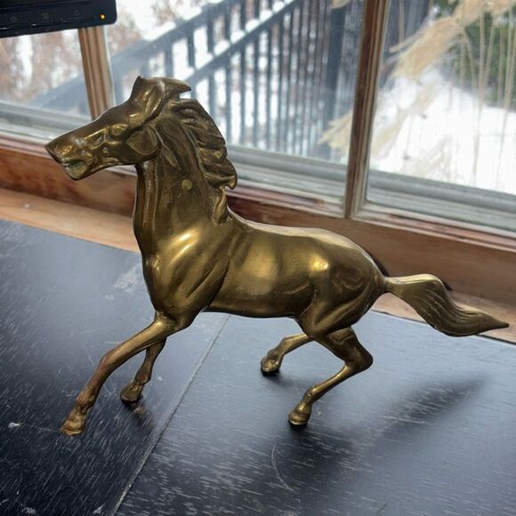 Vintage brass horse - Picture 2 of 8